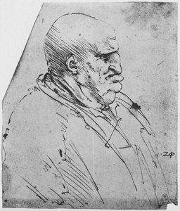 A Grotesque Profile of a Man to the Right