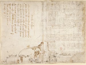 Note and sketch describing the itinerary of the 