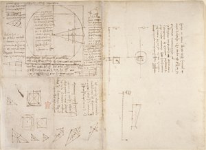 Notes and diagrams on mechanics and the centre of gravity, from 