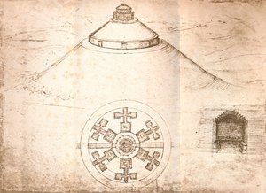 Design for a Mausoleum by Leonardo da Vinci