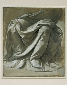Drapery for a Seated Figure by Leonardo da Vinci