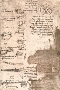 Drawing of Musical Instruments and Other Objects by Leonardo da Vinci