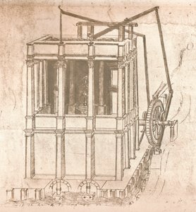 Drawing of Projects for Castles and Villas by Leonardo da Vinci
