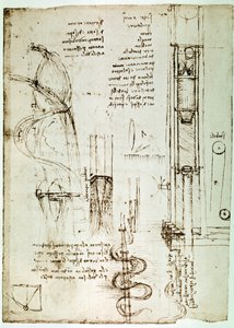 Extract from a Da Vinci Manuscript: Pile Drive (Pile Mallet) by Leonardo da Vinci