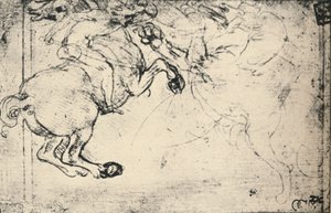 Fight Between a Horseman and a Griffin
