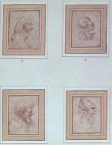 Four Caricatures by Leonardo da Vinci