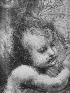 Head of the Infant Jesus - Virgin and Child with St. Anne and Infant St. John