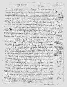 Page from the Codex Leicester, 1508-12
