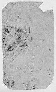 Profile of a Bald Man to the Left, c1480, 1945