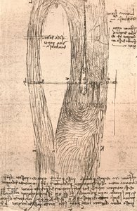 Sketch map of the Loire at Amboise, France by Leonardo da Vinci