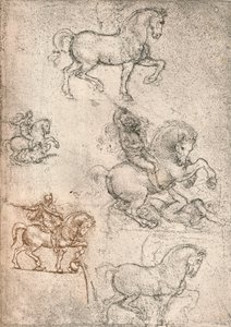 Study for the Sforza Monument by Leonardo da Vinci