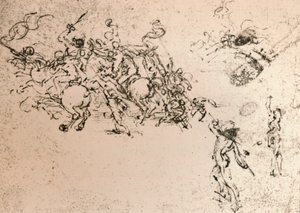 Study for the Cartoon of the Battle of Anghiari by Leonardo da Vinci
