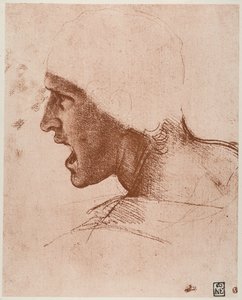 Study of Male Head for the Battle of Anghiari