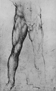 Study of the Lower Half of a Nude Man Facing to the Front, c1480, 1945