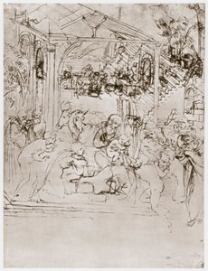 The Adoration of the Kings, c1480 by Leonardo da Vinci