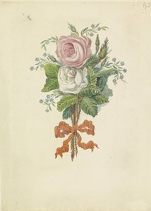 Roses with Silhouettes of the Royal Family, 1816 by Leonardus Schweickhardt