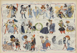 14 July - Military Review of the Past Century (Illustration for Le Rire)