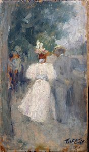 Parisian Boulevard by Leonid Osipovic Pasternak