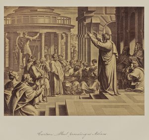 Cartoon - Paul preaching at Athens by Leonida Caldesi