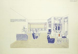A Design for a Room by Leopold (after) Bauer