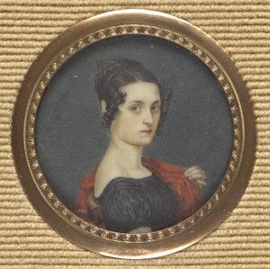Portrait of a Lady in Dark Dress by Leopold Blonder