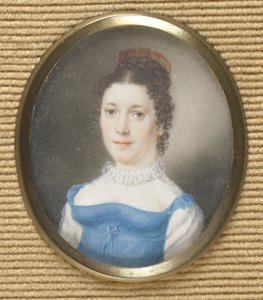 Lady in Blue Empire Dress by Leopold Blonder
