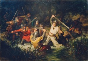 Rudolf of Habsburg in Mortal Danger by Leopold Edler von Löffler Radymno