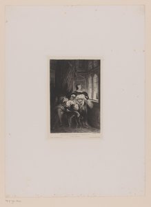 Double Portrait of Margaretha of Valois and Francis I of France by Leopold Flameng