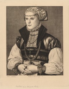 Portrait of a German Lady by Leopold Flameng