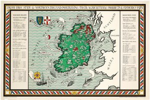 A Map of the Irish Free State & Northern Ireland by Leslie MacDonald Gill