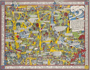 A Peter Pan Map of Kensington Gardens by Leslie MacDonald Gill