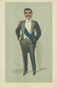 The Aga Khan, 10 November 1904, Vanity Fair Cartoon by Leslie Matthew Ward