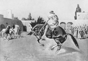 Basil I breaking a Wild Horse
