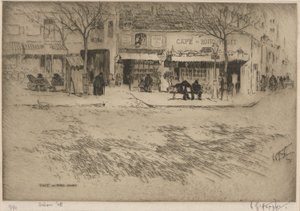 Cafe du Rond Point by Lester George Hornby