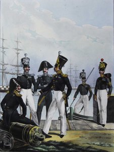 The Guards Équipage Artillery Company and Guards Cargo Company by Lev Alexandrovich Belousov