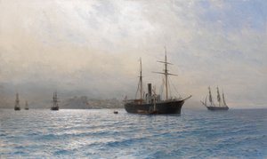 Russian Ship at the entrance to the Bosphorus strait, after the Russo-Turkish war of 1877-1878