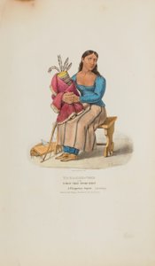 TA-MA-KAKE-TOKE or the Woman that Spoke First; A Chippeway Woman (mourning), from The Aboriginal Portfolio by Lewis, James Otto