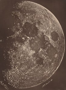 Photograph of the Moon at its First Quarter, March 6, 1865