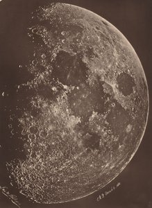 Photograph of the Moon at its First Quarter by Lewis Morris Rutherfurd