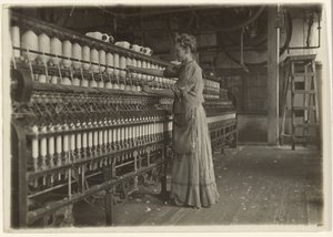 In an Old-Fashioned Textile Mill (Spinner)