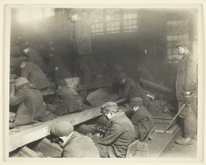 A View Of Workers In Ewen Breaker Of Pennsylvania Coal Company by Lewis Wickes Hine