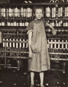 Addie Card, 12 Years Old. Spinner in Cotton Mill, North Pownal, Vermont by Lewis Wickes Hine