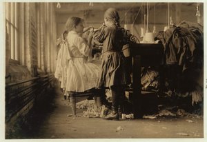 Child Raveler and Looper in Loudon Hosiery Mills, Tennessee, 1910 by Lewis Wickes Hine