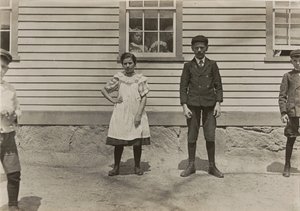 Edward St. Germain and his sister Delia, mill workers, Phoenix, Rhode Island