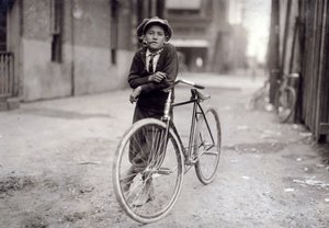 Fifteen Year Old Messenger Boy Working for Mackay Telegraph Company, Waco, Texas by Lewis Wickes Hine