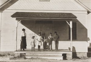 Five Pupils Present at School No. 6, District 3, Fort Michigan, Colorado by Lewis Wickes Hine