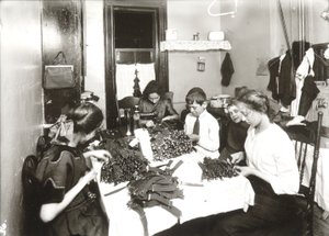 Home Work (Making Garters) by Lewis Wickes Hine