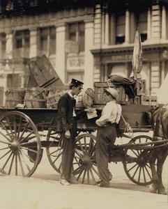 Messenger Boys in Conversation at Union Square, New York