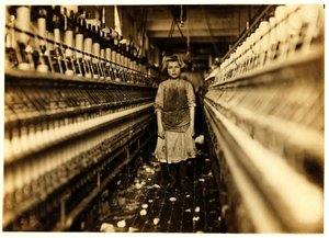 Spinner, Globe Cotton Mill, Augusta, Georgia, 1909 by Lewis Wickes Hine