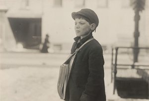 Tony Casale, Bologna, 11 Years Old, Been Selling Newspapers for 4 Years, Hartford, March 1909 by Lewis Wickes Hine